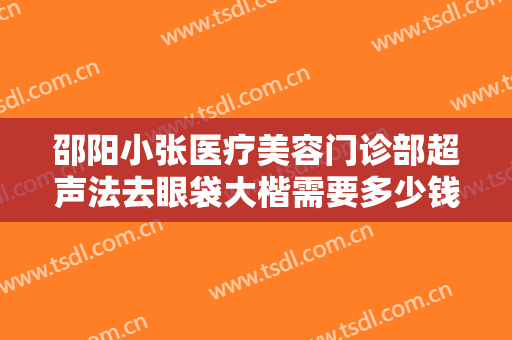 邵阳小张医疗美容门诊部超声法去眼袋大楷需要多少钱?好不好?
