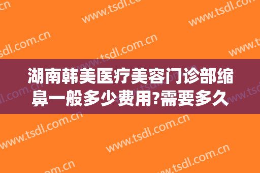 湖南韩美医疗美容门诊部缩鼻一般多少费用?需要多久恢复?(湖南韩美整形医院地址)
