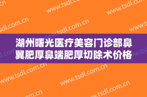 湖州曙光医疗美容门诊部鼻翼肥厚鼻端肥厚切除术价格表!好不好?