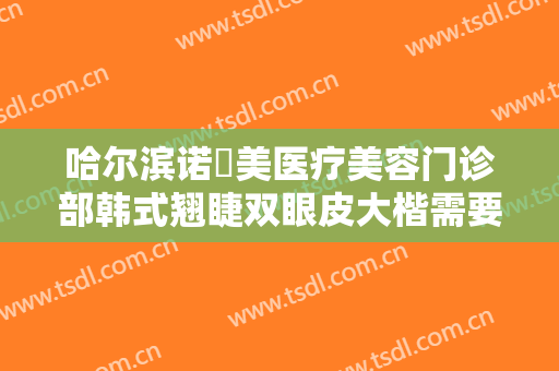 哈尔滨诺嬄美医疗美容门诊部韩式翘睫双眼皮大楷需要多少费用?贵不贵?