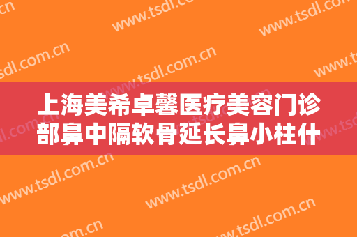 上海美希卓馨医疗美容门诊部鼻中隔软骨延长鼻小柱什么价格?好不好?