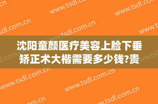 沈阳童颜医疗美容上脸下垂矫正术大楷需要多少钱?贵不贵?(脸部矫正多少钱)