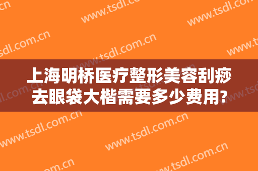 上海明桥医疗整形美容刮痧去眼袋大楷需要多少费用?贵不贵?