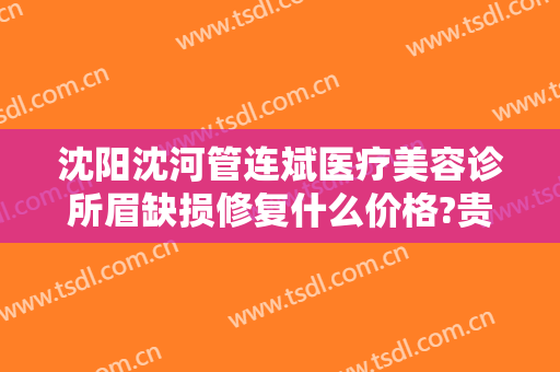沈阳沈河管连斌医疗美容诊所眉缺损修复什么价格?贵不贵?