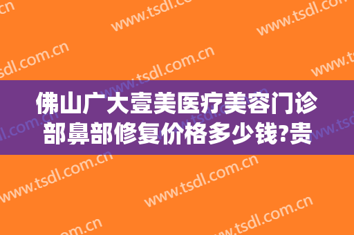 佛山广大壹美医疗美容门诊部鼻部修复价格多少钱?贵不贵?(佛山广大壹美美容医院)