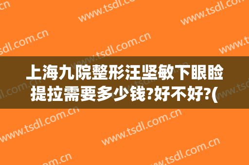 上海九院整形汪坚敏下眼睑提拉需要多少钱?好不好?(上海九院整形双眼皮专家)