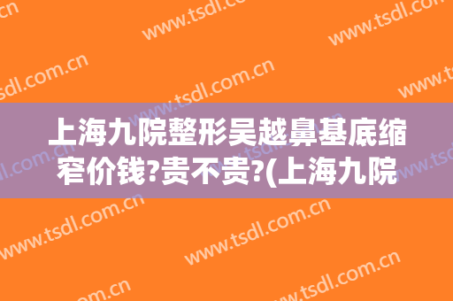 上海九院整形吴越鼻基底缩窄价钱?贵不贵?(上海九院鼻部整形比较好的医生)