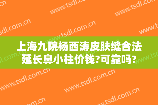 上海九院杨西涛皮肤缝合法延长鼻小柱价钱?可靠吗?