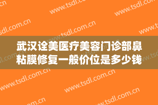 武汉诠美医疗美容门诊部鼻粘膜修复一般价位是多少钱?效果怎么样?(武汉市诠美医院)