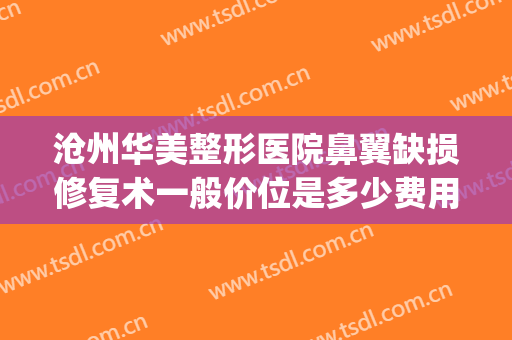 沧州华美整形医院鼻翼缺损修复术一般价位是多少费用?有哪些优势?(沧州华美整形医院在线咨询)