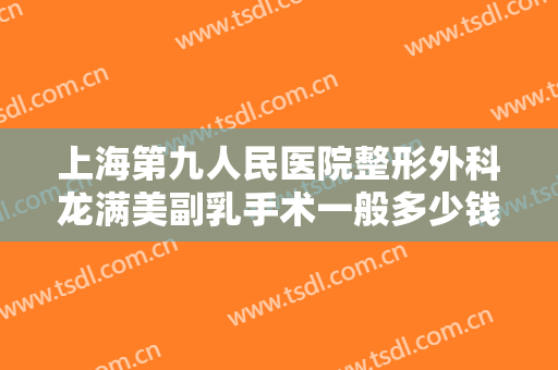 上海第九人民医院整形外科龙满美副乳手术一般多少钱?贵不贵?
