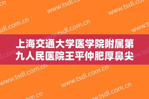 上海交通大学医学院附属第九人民医院王平仲肥厚鼻尖整形一般价位是多少钱?怎么样?