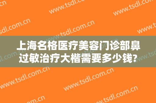 上海名格医疗美容门诊部鼻过敏治疗大楷需要多少钱?多长时间恢复?