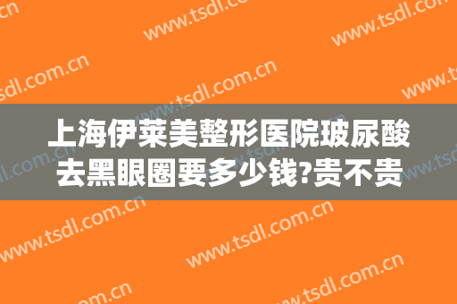 上海伊莱美整形医院玻尿酸去黑眼圈要多少钱?贵不贵?(上海伊莱美眼部整形)