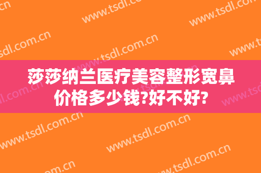 莎莎纳兰医疗美容整形宽鼻价格多少钱?好不好?