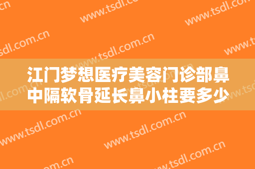 江门梦想医疗美容门诊部鼻中隔软骨延长鼻小柱要多少钱?贵不贵?