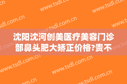 沈阳沈河创美医疗美容门诊部鼻头肥大矫正价格?贵不贵?(沈阳隆鼻整形医院)