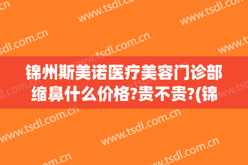 锦州斯美诺医疗美容门诊部缩鼻什么价格?贵不贵?(锦州斯美诺整形医院)