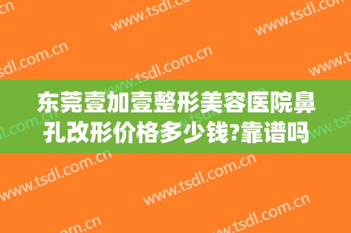 东莞壹加壹整形美容医院鼻孔改形价格多少钱?靠谱吗?(东莞壹加医疗美容医院怎么样)