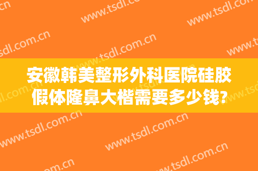 安徽韩美整形外科医院硅胶假体隆鼻大楷需要多少钱?多长时间恢复?(假体隆鼻术要好多钱)