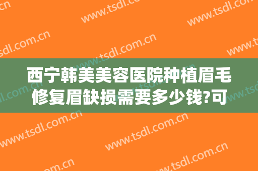 西宁韩美美容医院种植眉毛修复眉缺损需要多少钱?可靠吗?(种植眉毛费用)