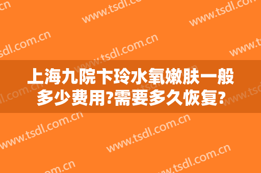 上海九院卞玲水氧嫩肤一般多少费用?需要多久恢复?