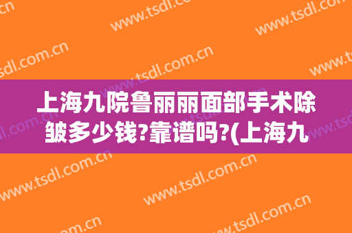 上海九院鲁丽丽面部手术除皱多少钱?靠谱吗?(上海九院打除皱针多少钱)
