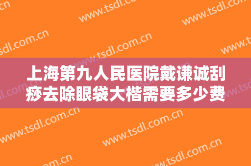 上海第九人民医院戴谦诚刮痧去除眼袋大楷需要多少费用?多长时间恢复?