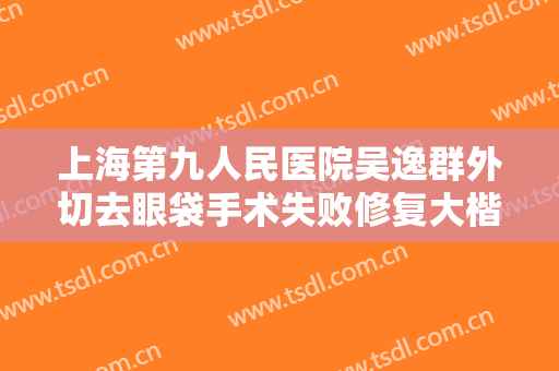 上海第九人民医院吴逸群外切去眼袋手术失败修复大楷需要多少钱?贵不贵?