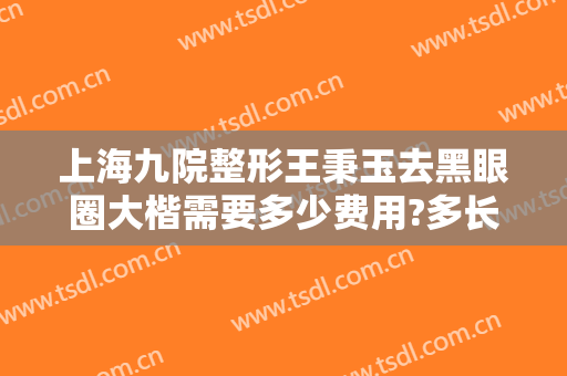 上海九院整形王秉玉去黑眼圈大楷需要多少费用?多长时间恢复?