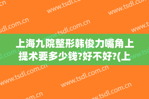 上海九院整形韩俊力嘴角上提术要多少钱?好不好?(上海第九人民医院整形下巴)