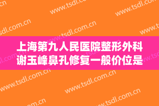 上海第九人民医院整形外科谢玉峰鼻孔修复一般价位是多少?好不好?(九院谢峰做鼻子怎么样)
