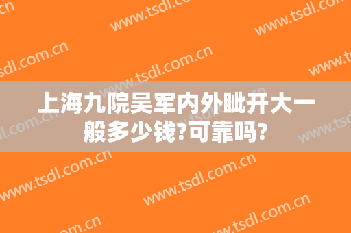 上海九院吴军内外眦开大一般多少钱?可靠吗?