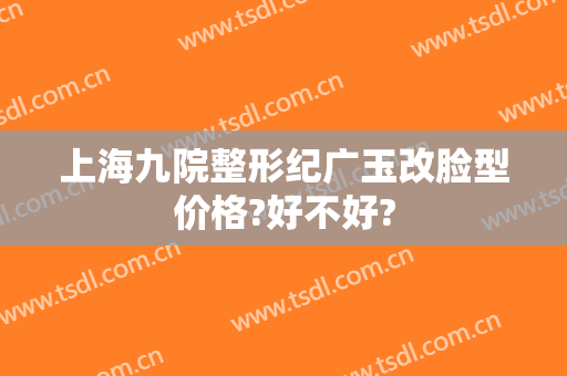 上海九院整形纪广玉改脸型价格?好不好?