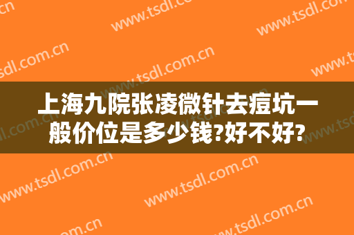 上海九院张凌微针去痘坑一般价位是多少钱?好不好?