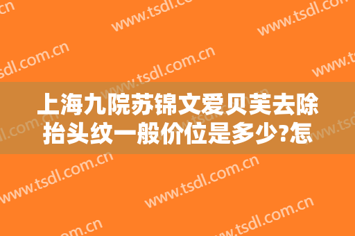 上海九院苏锦文爱贝芙去除抬头纹一般价位是多少?怎么样?