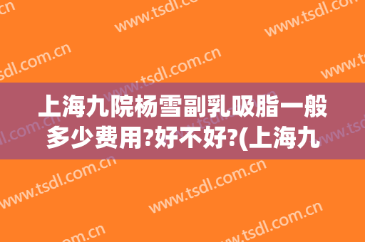 上海九院杨雪副乳吸脂一般多少费用?好不好?(上海九院吸脂哪位专家比较好)