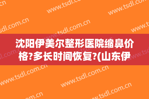 沈阳伊美尔整形医院缩鼻价格?多长时间恢复?(山东伊美尔整形医院)