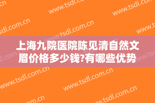 上海九院医院陈见清自然文眉价格多少钱?有哪些优势?