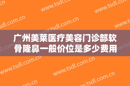 广州美莱医疗美容门诊部软骨隆鼻一般价位是多少费用?多长时间恢复?