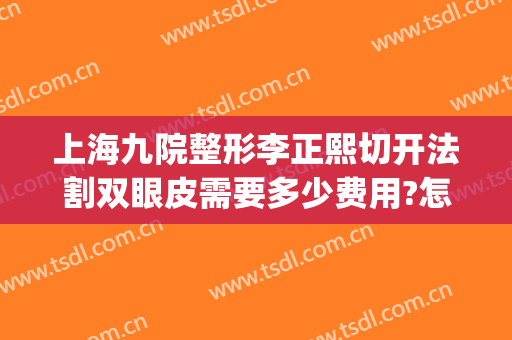 上海九院整形李正熙切开法割双眼皮需要多少费用?怎么样?(上海9院割双眼皮)