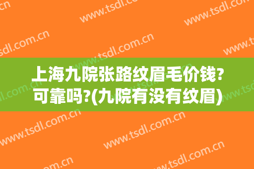 上海九院张路纹眉毛价钱?可靠吗?(九院有没有纹眉)