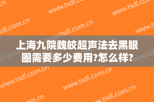 上海九院魏皎超声法去黑眼圈需要多少费用?怎么样?