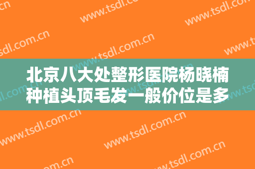 北京八大处整形医院杨晓楠种植头顶毛发一般价位是多少?效果怎么样?