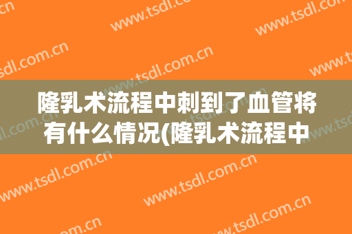 隆乳术流程中刺到了血管将有什么情况(隆乳术流程中刺到了血管将有什么情况发生)