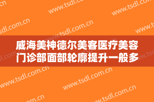 威海美神德尔美客医疗美容门诊部面部轮廓提升一般多少费用?可靠吗?