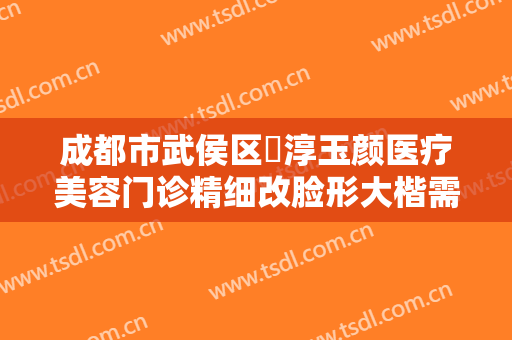 成都市武侯区渼淳玉颜医疗美容门诊精细改脸形大楷需要多少费用?贵不贵?