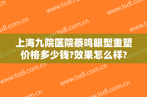 上海九院医院蔡鸣眼型重塑价格多少钱?效果怎么样?