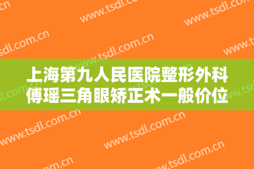 上海第九人民医院整形外科傅瑶三角眼矫正术一般价位是多少?贵不贵?