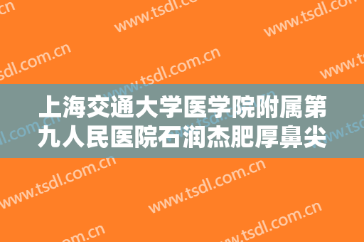 上海交通大学医学院附属第九人民医院石润杰肥厚鼻尖鼻翼矫正术大楷需要多少钱?怎么样?